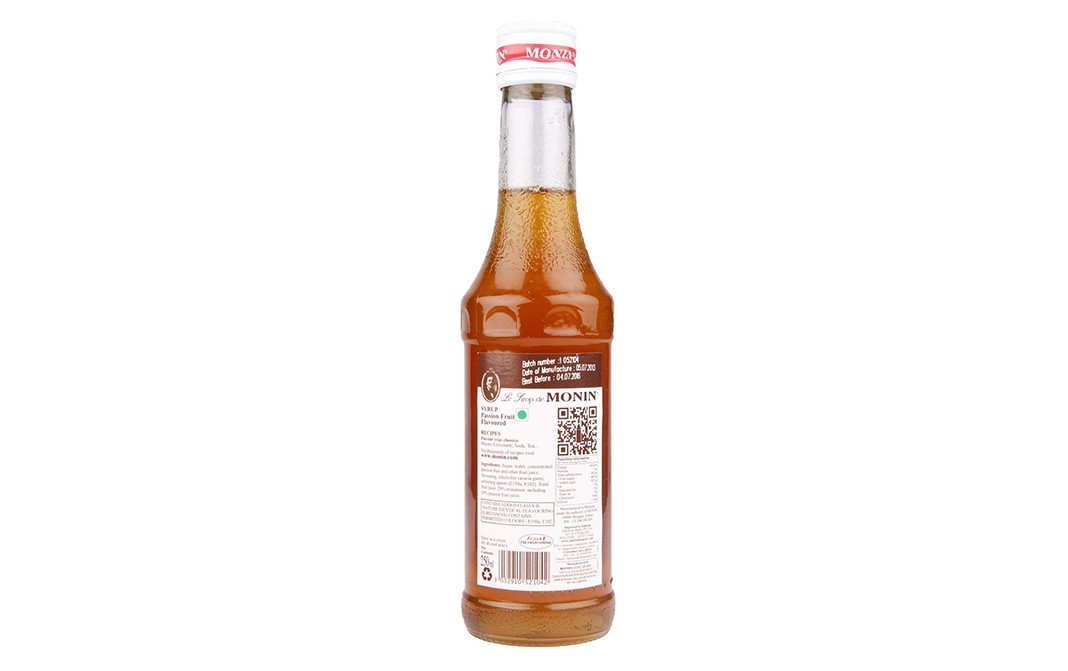 Monin Passion Fruit Syrup    Glass Bottle  250 grams